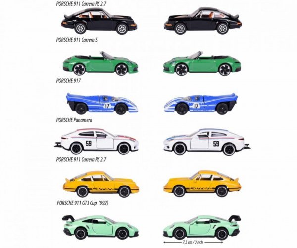 Majorette Pojazd Majorette Porsche Premium Cars 6 rodzajów mix