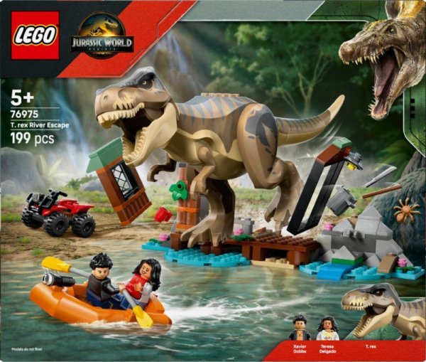 LEGO Klocki Jurassic World 76975 Ucieczka rzeką przed tyranozaurem