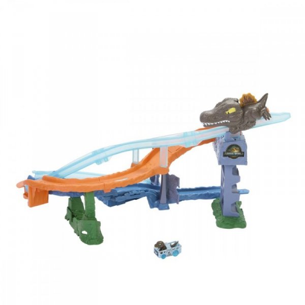 Hot Wheels Tor samochodowy Racer Verse Jurassic World Morski dinopościg