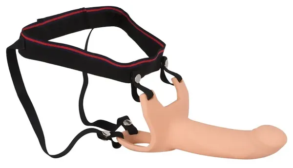 You2Toys Duży model silikonowy na pasku, przedłużenie 6 cm, czarny