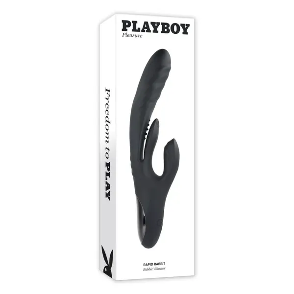 Playboy Pleasure - Wibrator potrójny króliczek Rapid  - 10 prędkości