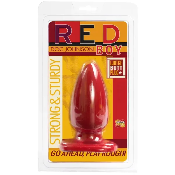 Doc Johnson Red Boy L - Korek anatomiczny, rozmiar duży, czerwony