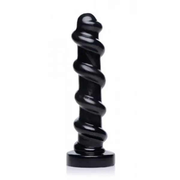 XR Brands Master Series Spiral czarny model śrubowy z przyssawką XL