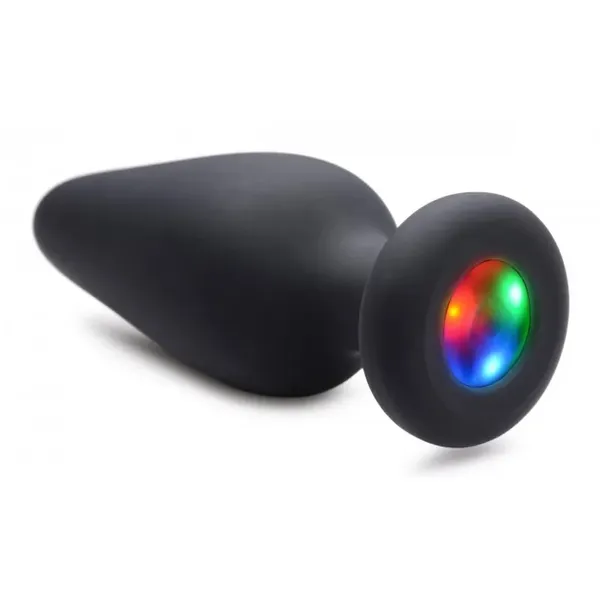 XR Brands Plug silikonowy z podświetleniem LED mały