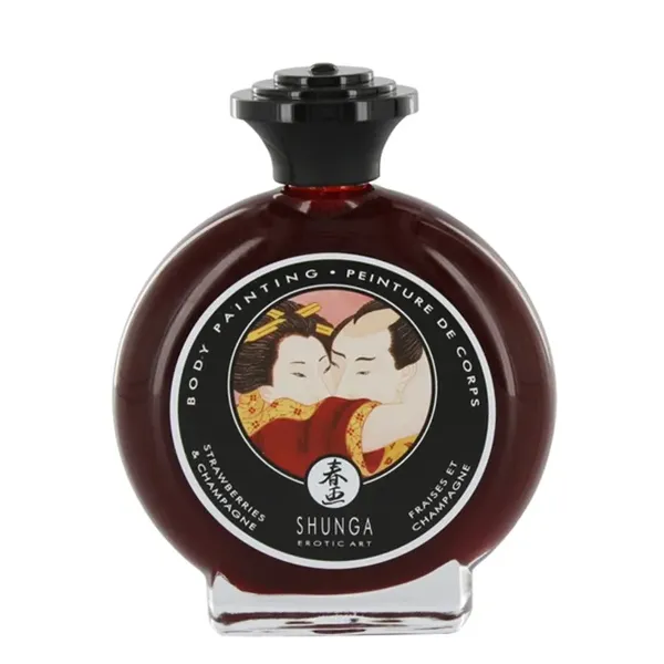 Shunga Bodypainting Strawberries & Champagne jadalna farba do ciała 100ml
