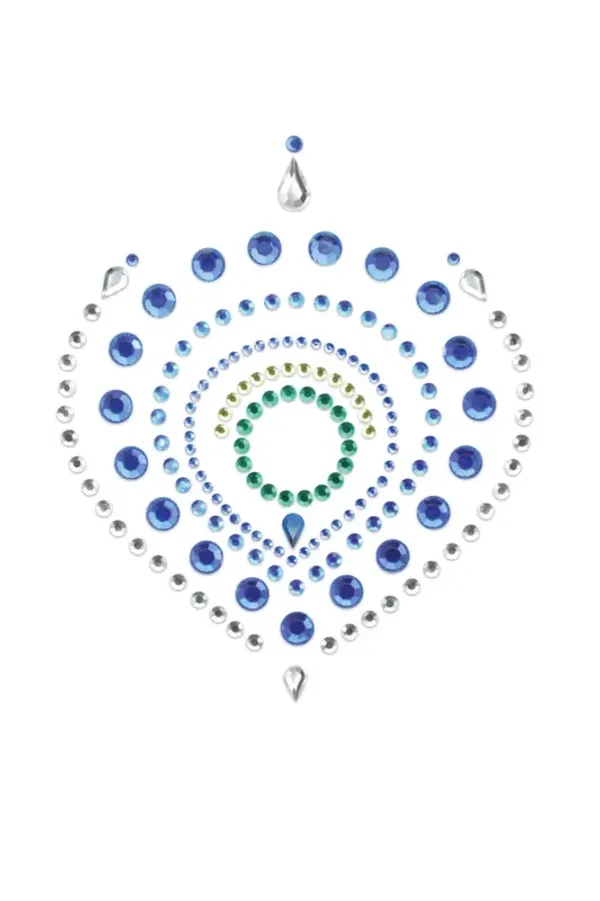 Biżuteria do ciała - Bijoux Indiscrets Flamboyant Blue & Green