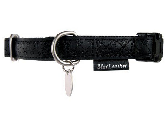 Zolux Obroża regulowana Mac Leather 10mm Czarna [522030NO]