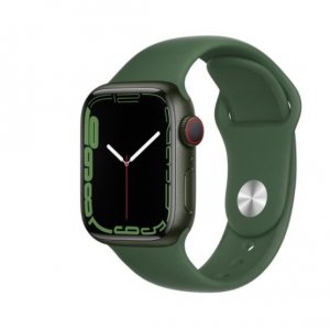 Apple Watch Series 7 GPS + Cellular, 41mm Koperta z aluminium w kolorze zielonym z paskiem sportowym w kolorze koniczyny - Regul