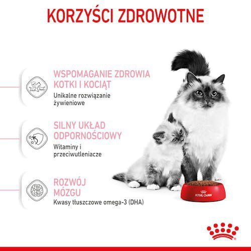 Royal Canin Mother&amp;Babycat karma sucha dla kotek w okresie ciąży, laktacji i kociąt od 1 do 4 miesiąca 4kg