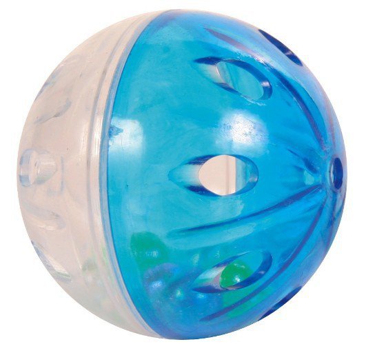 Trixie Piłki plastikowe przezroczyste z grzechotką 4,5cm 4szt. 