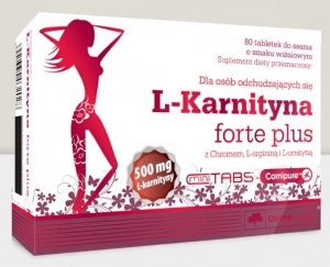 L-Karnityna Forte Plus, smak wiśniowy, 80 tabletek do ssania