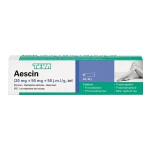 Aescin 20 mg + 50 mg + 50 j.m. żel 40 g