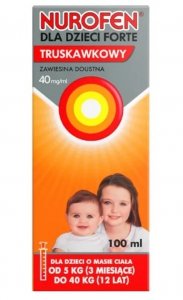 Nurofen dla dzieci Forte 200 mg/5 ml smak truskawkowy zawiesina doustna 100 ml
