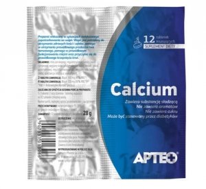 Calcium APTEO, bezsmakowe, 12 tabletek musujących
