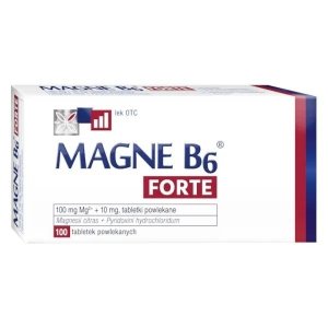 Magne B6 Forte 100 mg + 10 mg 100 Tabletek Powlekanych