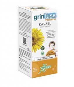 GrinTuss Pediatric dla dzieci, syrop na kaszel suchy i mokry, 128 g