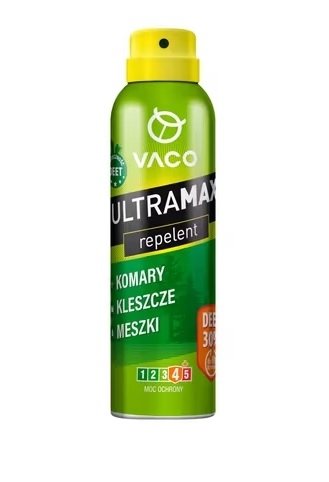 Vaco Ultramax DEET 30%, spray na komary, kleszcze i meszki, 170 ml