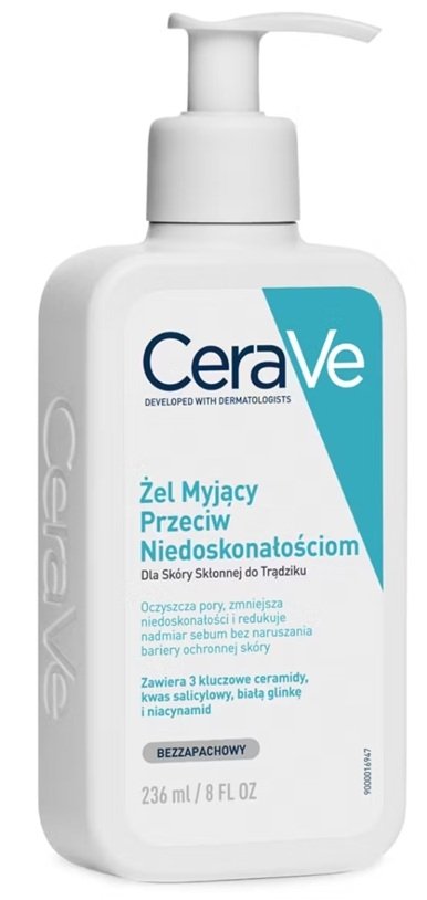CeraVe Żel myjący przeciw niedoskonałościom, 236 ml