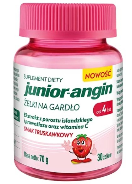 Junior-Angin, żelki na gardło, 30 sztuk