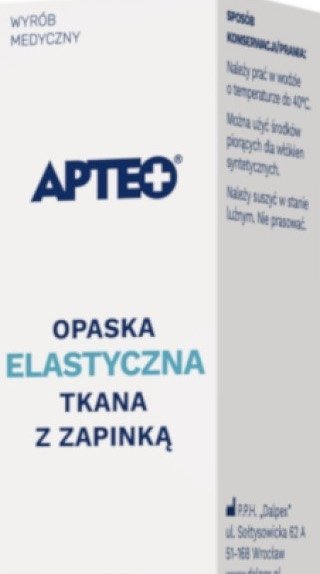APTEO Opaska elastyczna tkana z zapinką 8 cm x 5 m