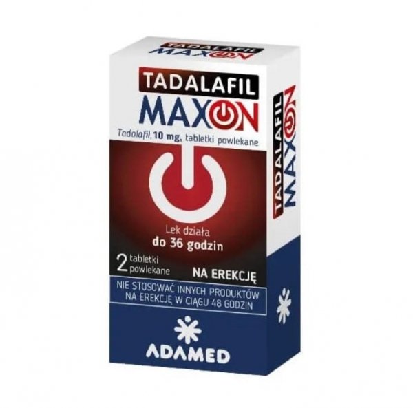 Tadalafil Maxon 10 mg 2 tabletki powlekane