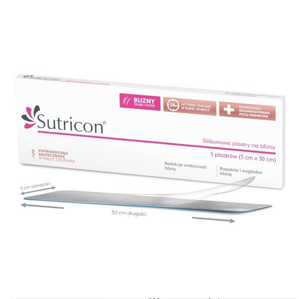 Sutricon plastry silikonowe 5 x 30 cm 5 sztuk