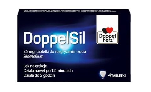 DoppelSil 25 mg, 4 tabletki do rozgryzania i żucia