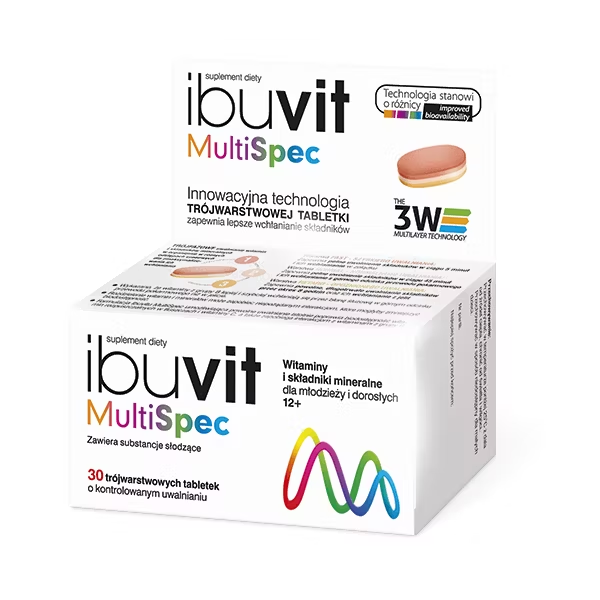Ibuvit Multispec 30 Tabletek Trójwartstwowych O Kontrolowanym Uwalnianiu
