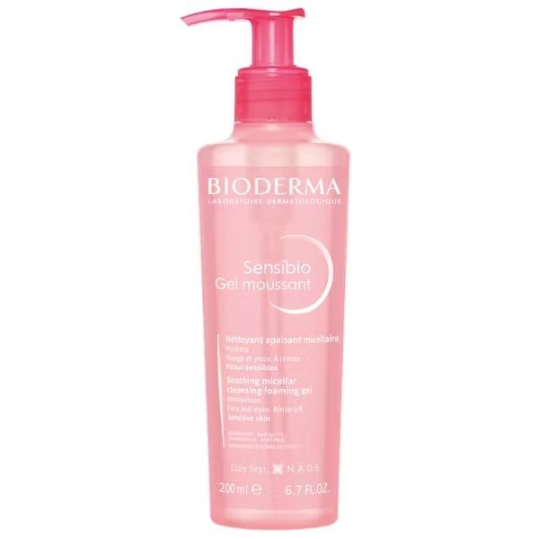 Bioderma Sensibio Gel Moussant Łagodzący Żel do Mycia Twarzy Dla Skóry Wrażliwej 200ml