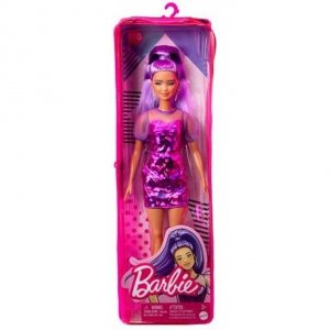 Mattel Lalka Barbie Fashionistas fioletowa stylizacja