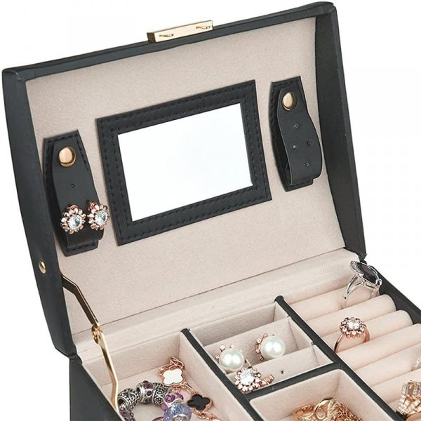 Pudełko na biżuterię drobiazgi szkatułka kuferek - szary