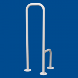 WC-Stützgriff zur Bodenmontage links