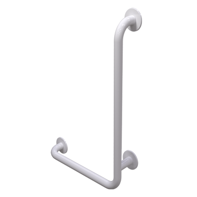 Uchwyt Kątowy dla Niepełnosprawnych prawy 60/40cm biały fi32 + MASKOWNICE