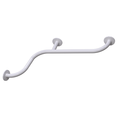 Uchwyt Wannowy dla Niepełnosprawnych poziomo 100/70cm biały fi32 + MASKOWNICE