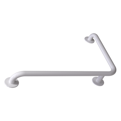 Uchwyt Kątowy dla Niepełnosprawnych lewy 60/40cm biały fi32 + MASKOWNICE