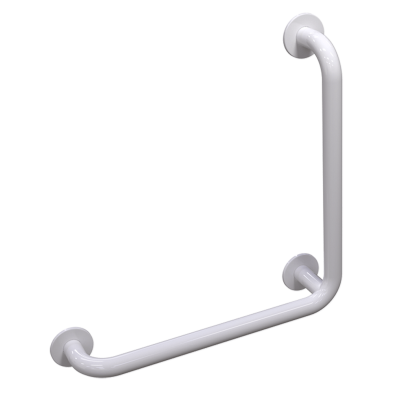 Uchwyt Kątowy dla Niepełnosprawnych 70/70cm biały fi32 + MASKOWNICE