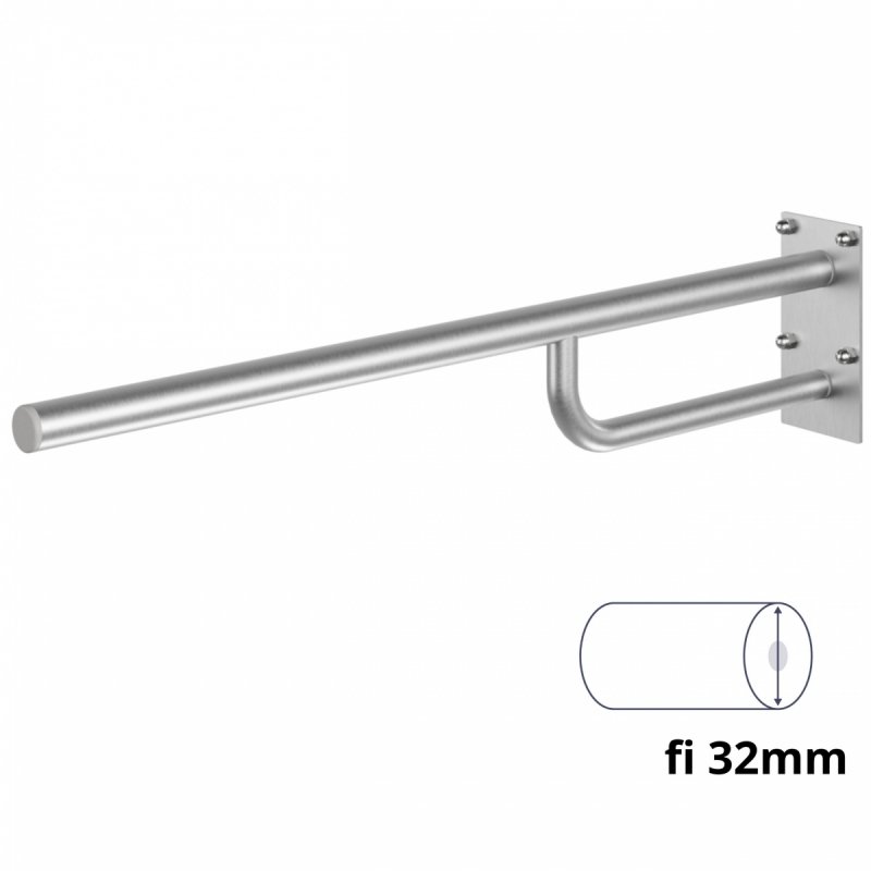 Uchwyt stały 60 cm dla niepełnosprawnych stal nierdzewna MODULAR