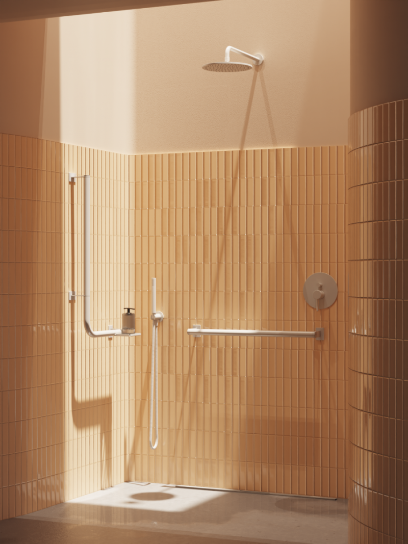 Uchwyt Kątowy 60/30 cm dla Niepełnosprawnych stal nierdzewna fi32 MODULAR