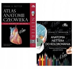 Atlas anatomii człowieka Netter Polskie mianownictwo anatomiczne +  Anatomia Nettera do kolorowania 	 				