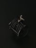 Ligaturka do saksofonu altowego Silverstein Titanium X Gen. 5 Small ebonit red cord