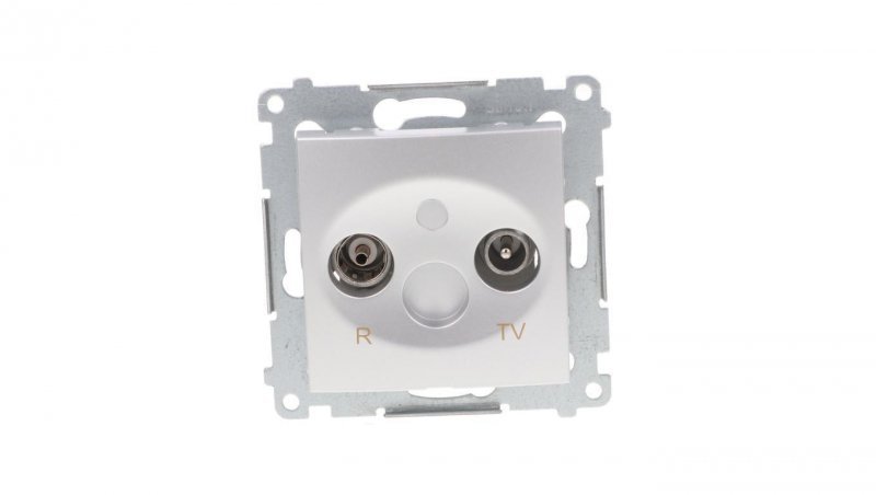 Simon 54 Gniazdo antenowe RD/TV końcowe separowane srebrny mat DAK.01/43