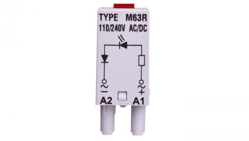 Moduł sygnaliacyjny LED dioda czerwona 110-230 V AC/DC MODUL L M63R SZARY 854855