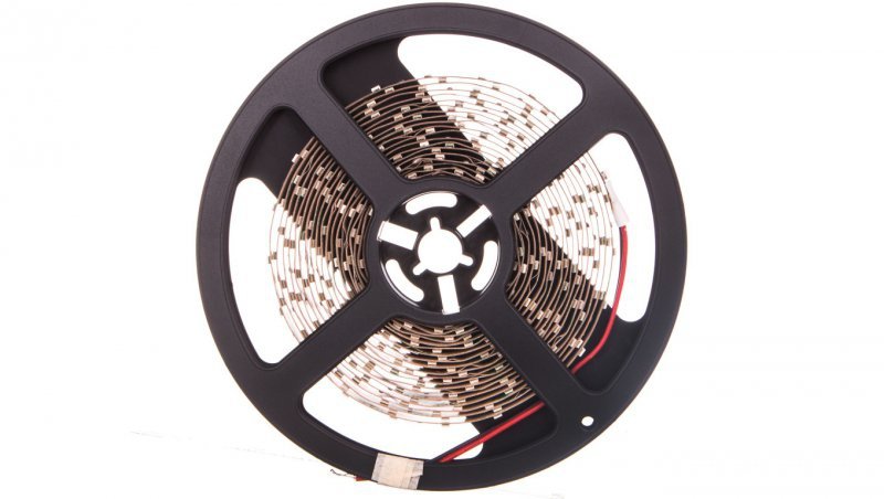 Taśma Flash 3528, 300 LED zimny biały, 24W, bez żelu 8mm, Rolka 5m, 12V