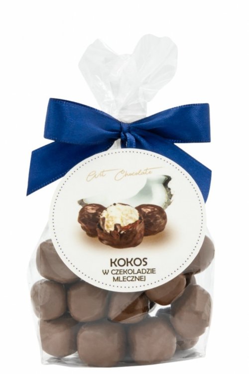 kostka kokosowa w mlecznej czekoladzie