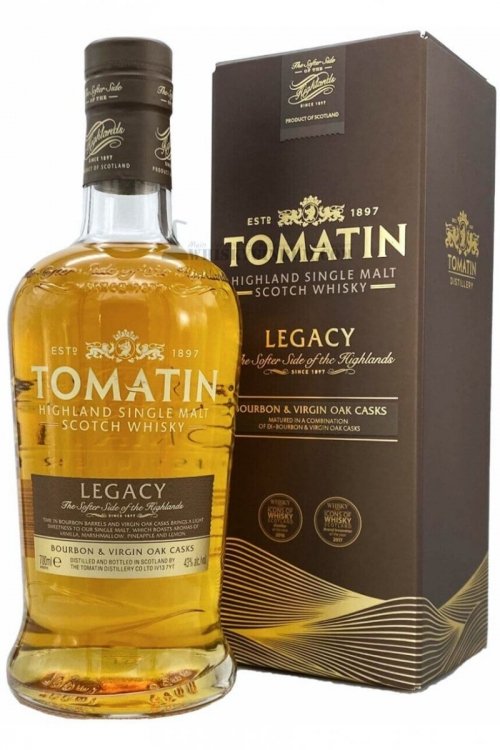 Tomatin Legacy Highland Single Malt Scotch Whisky 43% Vol. 0,7l w kartoniku