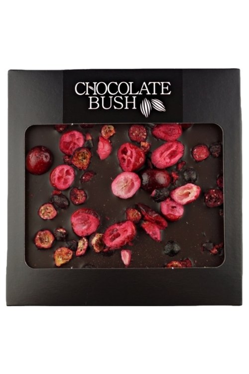 Czekolada ciemna z żurawiną i czarną porzeczką Chocolate Bush 85g