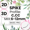 2D 3D C , B , D , CC  0,12 , 0,07  6-12mm BasicPro Mix SPIKES PROMIENIE