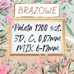 3D, C , 0.07 mix 6-12 PALETKA GOTOWE KĘPKI RZĘS BRĄZOWE