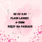 5D CC 0.03 FLASH LASHES 6-12MM RZĘSY NA PASKACH 
