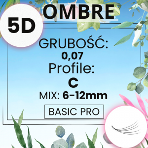 5D C 0,07 6-12 mm BasicPro Paleta Mix KOLORY OMBRE WĄSKIE 